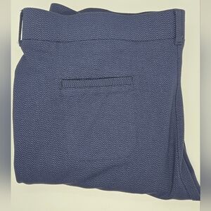 Betabrand Yoga Pant 7 Pocket Straight XXL Long Navy Blue Small Chevron